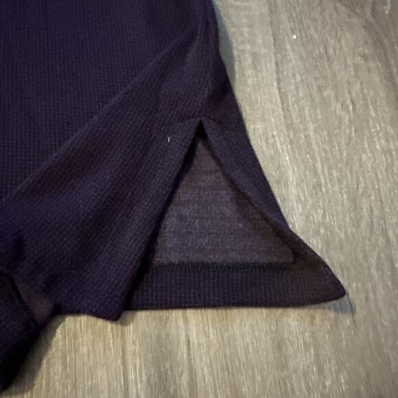 J. JILL Sleeveless Tank Top Tee Purple Houndstooth Rayon Polyester Slits XL - Picture 4 of 7